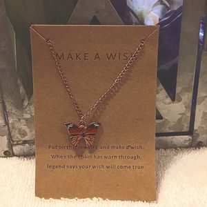 Monarch butterfly necklace